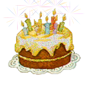 Brokatowy tort urodzinowy